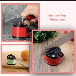 Mini Knife Sharpener with Red Suction Cup