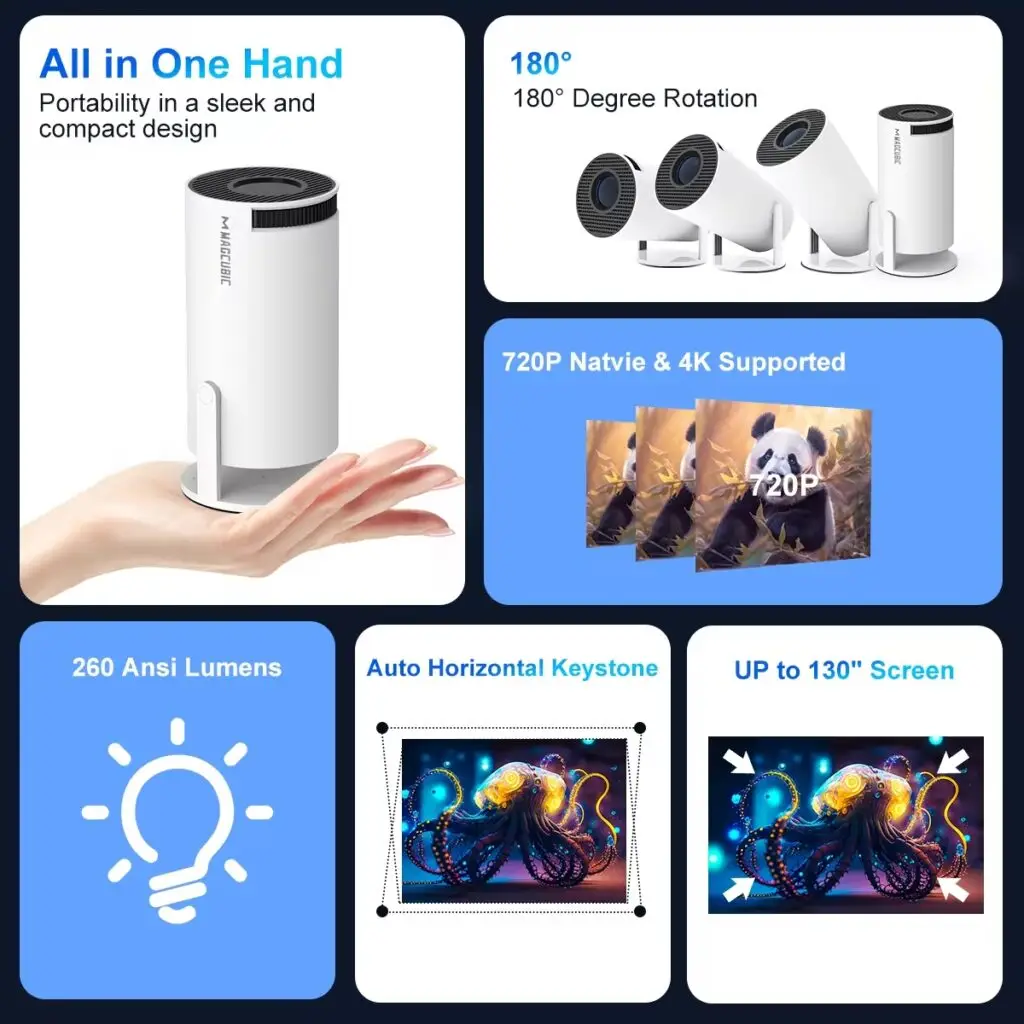 All in one Hand
130" Screen