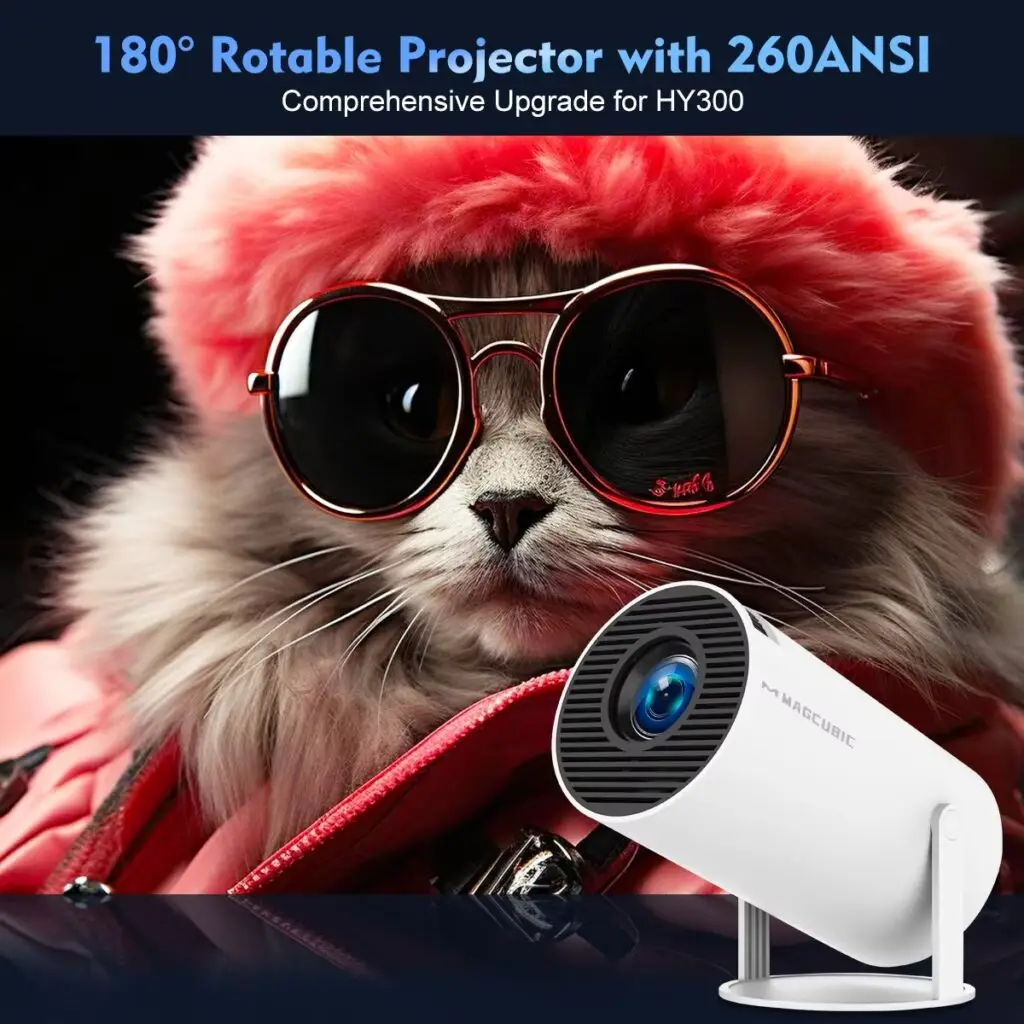 180° Rotatable Projector with 260 ANSI